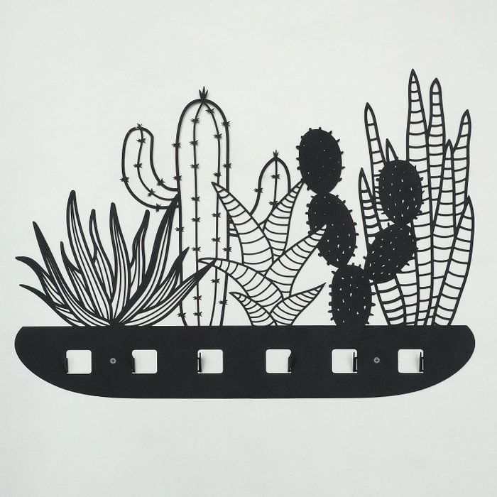 Aberto Design Cactus Metal Hanger APT612 Negro